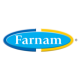 Blue and yellow Farnam brand logo. 