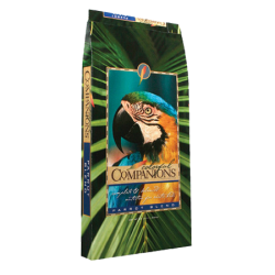 Colorful Companion Parrot Blend. Colorful green bag. Large parrot. 