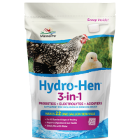 Manna Pro Hydro-Hen | New Braunfels Feed & Supply Manna Pro Hydro-Hen. White and blue poultry supplement bag.