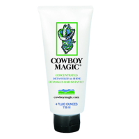 Cowboy Magic Horse Detangler & Shine. White tube with black cap. 