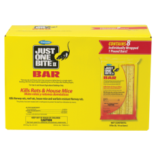 Farnam Just One Bite Bars by Farnam. Bright yellow box. Rodent control product.