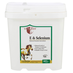 Vita Flex E & Selenium Balanced Essential Antioxidants. White plastic pail with lid.