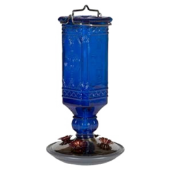 Perky Pet Cobalt Blue Antique Glass Bottle Hummingbird Feeder | New Braunfels Feed & Supply