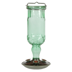 Perky Pet Green Antique Glass Bottle Hummingbird Feeder | New Braunfels Feed & Supply