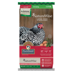 Nutrena NatureWise Layer 16% Crumble. Available in 50-lb feed bag.