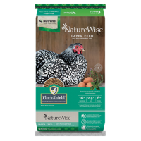 Nutrena NatureWise Layer 16% Pelleted. Available in 50-lb feed bag.