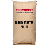 Producers Coop 30% TURKEY STARTER PELLETS 30% TURKEY STARTER PELLETS. 50-lb bag