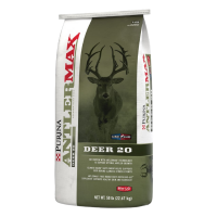 Purina AntlerMax Deer 20 with Climate Guard + Bio-Guard. 50-lb deer feed bag.