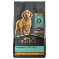 Purina Pro Plan Puppy Chicken & Rice Formula Dry Dog Food 18-lb bag.