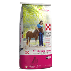 Purina Miniature Horse & Pony Feed. Feed bag.