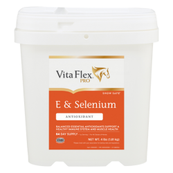 Vita Flex E & Selenium Balanced Essential Antioxidants. White plastic pail with lid.